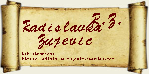 Radislavka Žujević vizit kartica